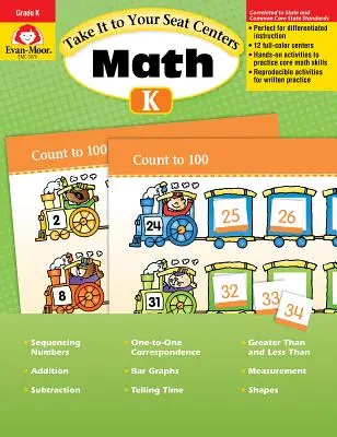 Les centres de mathématiques de la maternelle - Take It to Your Seat Math Centers Grade K