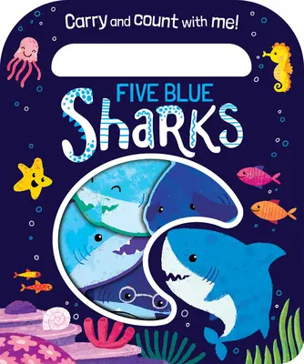 Cinq requins bleus - Five Blue Sharks