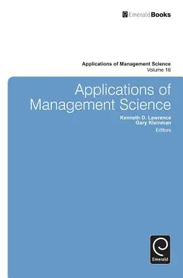 Applications des sciences de la gestion - Applications of Management Science