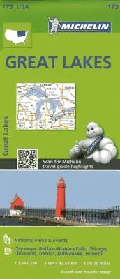 Michelin Carte des Grands Lacs - Michelin Great Lakes Map