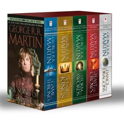 Coffret de 5 livres de George R. R. Martin sur le jeu des trônes (série Le Chant de la glace et du feu) : Un jeu de trônes, un choc des rois, une tempête d'épées, une fête... - George R. R. Martin's a Game of Thrones 5-Book Boxed Set (Song of Ice and Fire Series): A Game of Thrones, a Clash of Kings, a Storm of Swords, a Feas