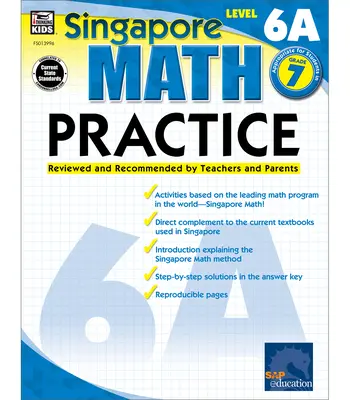 Pratique des mathématiques, 7e année : Examiné et recommandé par les enseignants et les parents - Math Practice, Grade 7: Reviewed and Recommended by Teachers and Parents