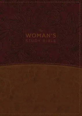 La NKJV, Bible d'étude pour femmes, entièrement révisée, similicuir, marron/bordeaux, en couleurs, indexée : Recevoir la vérité de Dieu pour l'équilibre, l'espoir et l'éducation. - The NKJV, Woman's Study Bible, Fully Revised, Imitation Leather, Brown/Burgundy, Full-Color, Indexed: Receiving God's Truth for Balance, Hope, and Tra