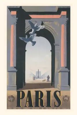 Journal d'époque Colombes sous l'arc, Paris, France - Vintage Journal Doves by Arch, Paris, France