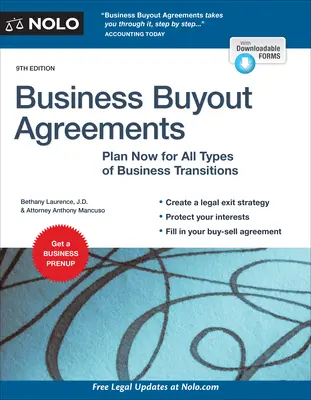 Accords de rachat d'entreprise : Planifier dès maintenant pour tous les types de transitions d'entreprise - Business Buyout Agreements: Plan Now for All Types of Business Transitions