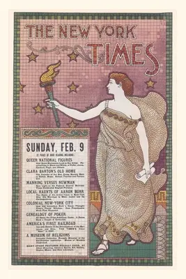 Journal d'époque Affiche du Times - Vintage Journal Times Poster