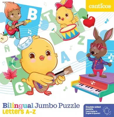 Casse-tête Jumbo bilingue : Lettres A-Z - Bilingual Jumbo Puzzle: Letters A-Z