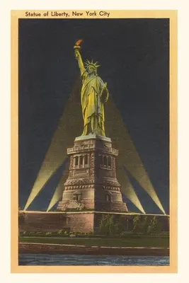 Journal d'époque Nuit, Statue de la Liberté, New York City - Vintage Journal Night, Statue of Liberty, New York City
