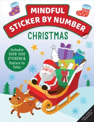 Mindful Sticker by Number : Noël : - Mindful Sticker by Number: Christmas: