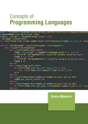 Concepts des langages de programmation - Concepts of Programming Languages