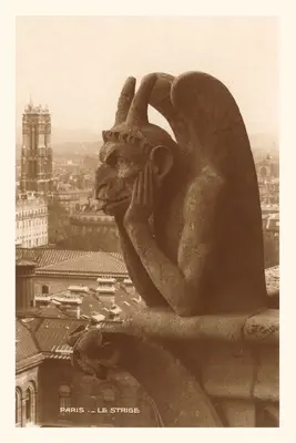 Journal d'époque Gargouille sur la cathédrale Notre-Dame - Vintage Journal Gargoyle on Notre Dame Cathedral