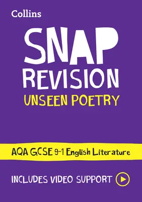 Aqa Unseen Poetry Anthology Revision Guide : Idéal pour l'apprentissage à domicile, les examens de 2022 et 2023 - Aqa Unseen Poetry Anthology Revision Guide: Ideal for Home Learning, 2022 and 2023 Exams