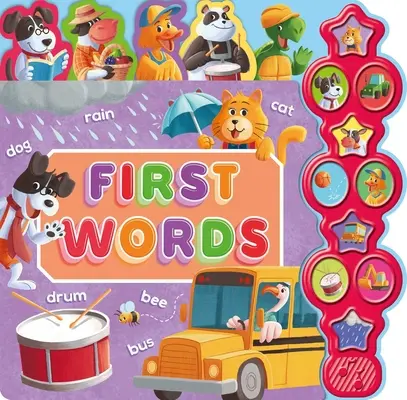 Premiers mots : Livre de sons interactif pour enfants avec 10 boutons - First Words: Interactive Children's Sound Book with 10 Buttons