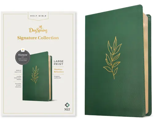 NLT Large Print Thinline Reference Bible, Filament Enabled Edition (Red Letter, Leatherlike, Evergreen) : Collection Signature Dayspring - NLT Large Print Thinline Reference Bible, Filament Enabled Edition (Red Letter, Leatherlike, Evergreen): Dayspring Signature Collection