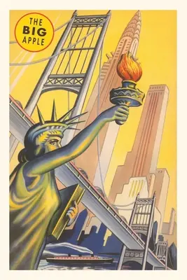 Journal d'époque La grosse pomme, Statue de la Liberté - Vintage Journal The Big Apple, Statue of Liberty