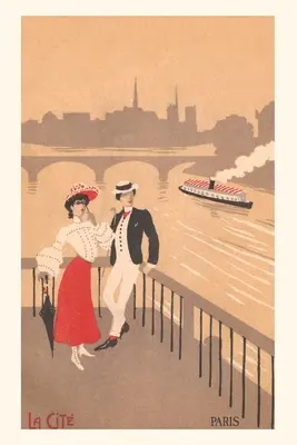 Journal d'époque Couple sur la Seine, Graphiques - Vintage Journal Couple on the Seine, Graphics
