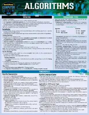 Algorithmes : Un guide de référence plastifié pour l'étude rapide - Algorithms: A Quickstudy Laminated Reference Guide