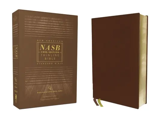 Nasb, Thinline Bible, cuir véritable, Buffalo, Brown, Red Letter Edition, 1995 Text, Comfort Print - Nasb, Thinline Bible, Genuine Leather, Buffalo, Brown, Red Letter Edition, 1995 Text, Comfort Print