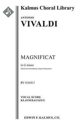 Magnificat, RV 610/611 : Partition vocale - Magnificat, RV 610/611: Vocal score