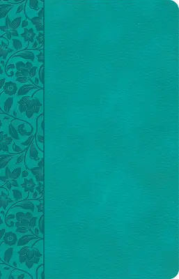 CSB Large Print Personal Size Reference Bible, Teal Leathertouch