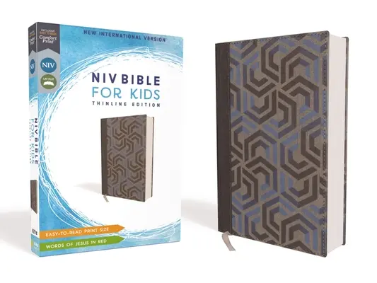 Niv, Bible pour enfants, cartonnée, bleue, lettres rouges, caractères d'imprimerie : Édition Thinline - Niv, Bible for Kids, Cloth Over Board, Blue, Red Letter, Comfort Print: Thinline Edition