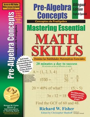 Pre-Algebra Concepts : Édition bilingue - anglais/espagnol : Maîtriser les compétences essentielles en mathématiques - Pre-Algebra Concepts: Bilingual Edition - English/Spanish: Mastering Essential Math Skills