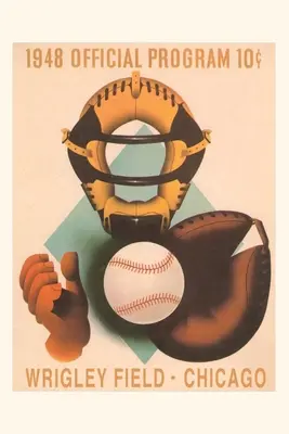 Journal d'époque Affiche du Wrigley Field avec un attrapeur fantôme - Vintage Journal Wrigley Field Poster with Phantom Catcher