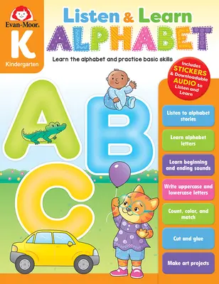 Écouter et apprendre : Alphabet, Grade K Workbook - Listen and Learn: Alphabet, Grade K Workbook