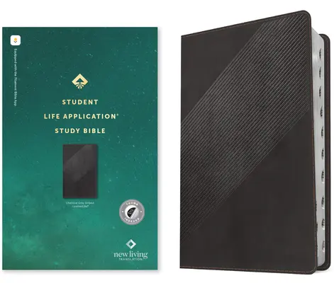 NLT Student Life Application Study Bible, Filament Enabled Edition (Red Letter, Leatherlike, Charcoal Gray Striped, Indexed)