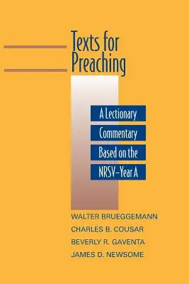 Textes pour la prédication - Année A - Texts for Preaching - Year A