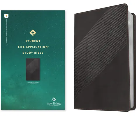 NLT Student Life Application Study Bible, Filament Enabled Edition (Red Letter, Leatherlike, Charcoal Gray Striped)