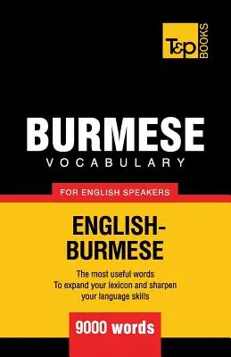 Vocabulaire birman pour anglophones - 9000 mots - Burmese vocabulary for English speakers - 9000 words