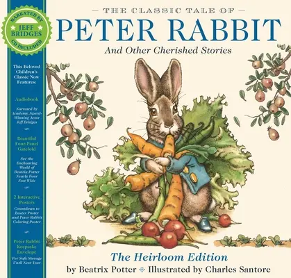 Le conte classique de Pierre Lapin : édition de l'héritage : L'édition classique Couverture rigide avec CD audio Narré par Jeff Bridges - The Classic Tale of Peter Rabbit Heirloom Edition: The Classic Edition Hardcover with Audio CD Narrated by Jeff Bridges