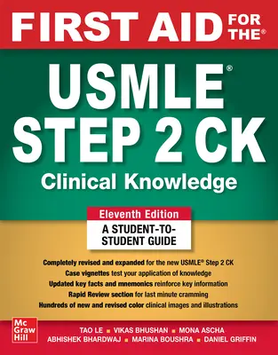 Premier secours pour l'USMLE Step 2 CK, onzième édition - First Aid for the USMLE Step 2 Ck, Eleventh Edition