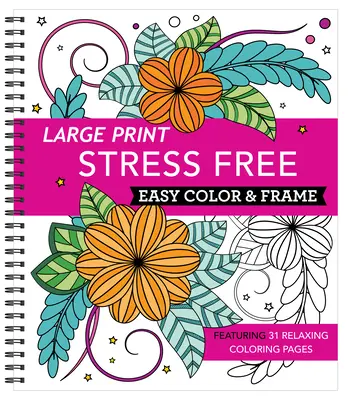 Color & Frame - 3 livres en 1 - Oiseaux, Paysages, Jardins (Livre de coloriage pour adultes) - Large Print Easy Color & Frame - Stress Free (Adult Coloring Book)