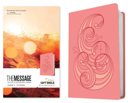 La Bible Message de luxe (en cuir, rose et or) : la Bible en langage contemporain : La Bible en langue contemporaine - The Message Deluxe Gift Bible (Leather-Look, Pink and Gold Waves): The Bible in Contemporary Language