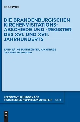 Die Mittelmark / Teil 4 : Gesamtregister, Nachtrge und Berichtigungen - Die Mittelmark / Teil 4: Gesamtregister, Nachtrge und Berichtigungen