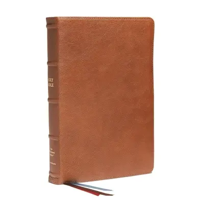 Nkjv, End-Of-Verse Reference Bible, Personal Size Large Print, Premium Goatkin Leather, Brown, Premier Collection, Red Letter, Thumb Indexed, Comfort - Nkjv, End-Of-Verse Reference Bible, Personal Size Large Print, Premium Goatskin Leather, Brown, Premier Collection, Red Letter, Thumb Indexed, Comfort