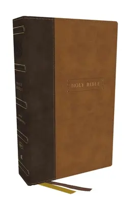 Kjv, Bible de référence à colonnes centrales avec Apocryphes, Leathersoft, marron, 73.000 références croisées, Red Letter, Comfort Print : Version King James - Kjv, Center-Column Reference Bible with Apocrypha, Leathersoft, Brown, 73,000 Cross-References, Red Letter, Comfort Print: King James Version