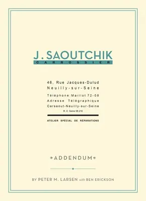 J. Saoutchik Carrossier, 1 : Addendum - J. Saoutchik Carrossier, 1: Addendum