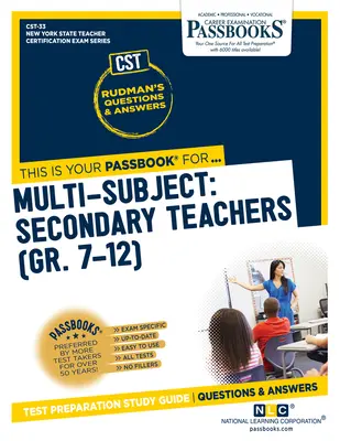 Multi-Subject : Enseignants du secondaire (Gr. 7-12) (Cst-33) : Passbooks Study Guidevolume 33 - Multi-Subject: Secondary Teachers (Gr. 7-12) (Cst-33): Passbooks Study Guidevolume 33