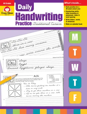 Pratique quotidienne de l'écriture manuscrite : Traditional Cursive, Kindergarten - Grade 6 Teacher Edition - Daily Handwriting Practice: Traditional Cursive, Kindergarten - Grade 6 Teacher Edition