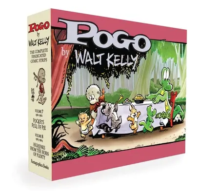 Pogo, l'intégrale des bandes dessinées syndiquées : Coffret : Vols. 7 & 8 : Pockets Full of Pie & Hijinks from the Horn of Plenty (Les poches pleines de tarte et les frasques de la corne d'abondance) - Pogo the Complete Syndicated Comic Strips Box Set: Vols. 7 & 8: Pockets Full of Pie & Hijinks from the Horn of Plenty