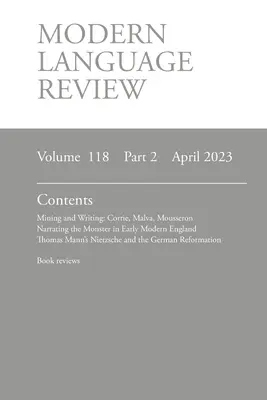 Revue des langues vivantes (118 : 2) Avril 2023 - Modern Language Review (118: 2) April 2023