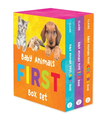 Le coffret des premiers animaux - Premier livre ABC, Premier livre 123 et Premier livre des couleurs - Baby Animals First Box Set - First ABC Book, First 123 Book, and First Colors Book