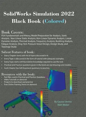 Livre noir SolidWorks Simulation 2022 (couleur) - SolidWorks Simulation 2022 Black Book (Colored)