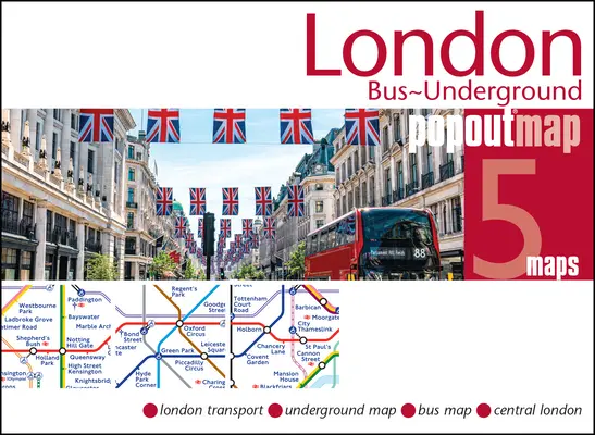 Carte pop-up des bus et du métro de Londres - London Bus & Underground Tube Popout Map