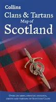 Collins Scotland Clans and Tartans Map - Plus de 170 armoiries, insignes officiels, blasons et tartans des clans écossais - Collins Scotland Clans and Tartans Map - Over 170 Arms, Official Insignia, Crests and Tartans of Scottish Clans