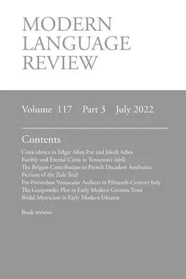 Revue des langues vivantes (117 : 3) Juillet 2022 - Modern Language Review (117: 3) July 2022