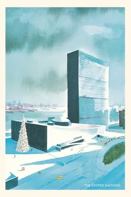 Journal d'époque Rendu des bâtiments de l'ONU - Vintage Journal Rendering of UN Buildings